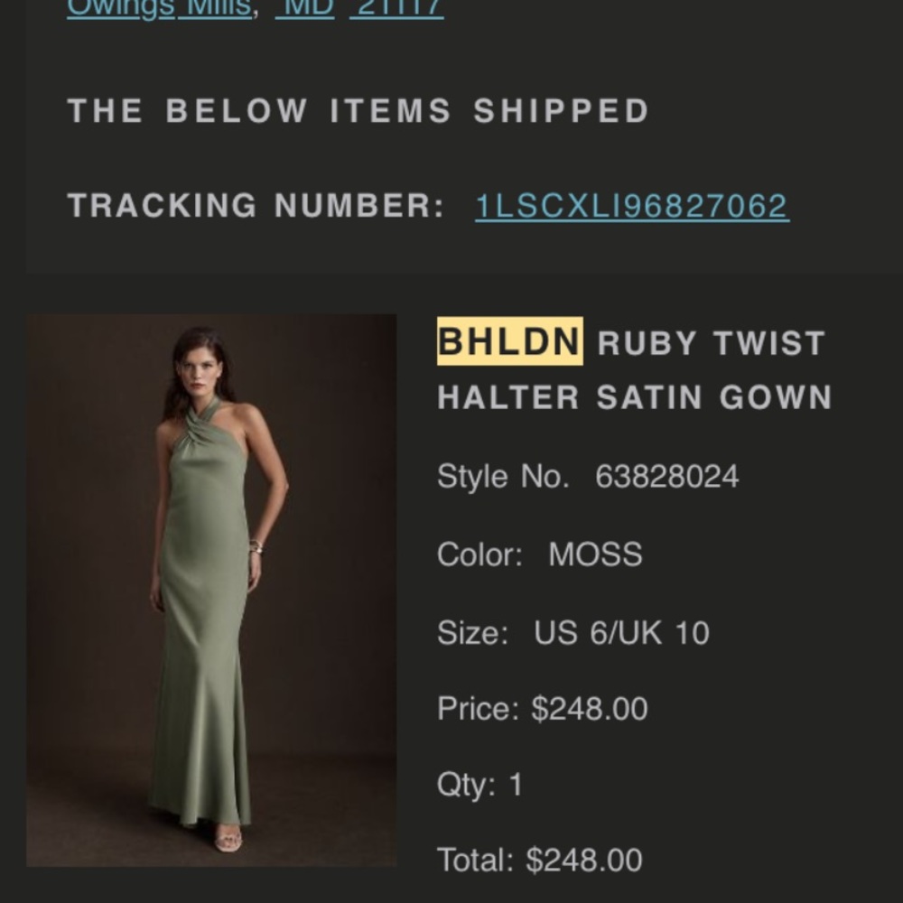 BHLDN bridesmaid dress worn once
